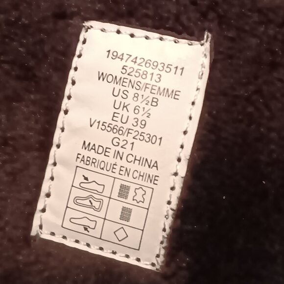 Lands' End women's suede & leaf print zip-up mid calf winter boots sz 8.5 B - Picture 12 of 12